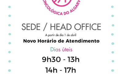 Alteração de horário e aviso de encerramento – Associação Oncológica do Algarve