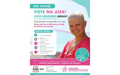 Em julho, apoie a Associação Oncológica do Algarve através do Voto Solidário MB WAY
